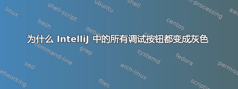 为什么 IntelliJ 中的所有调试按钮都变成灰色