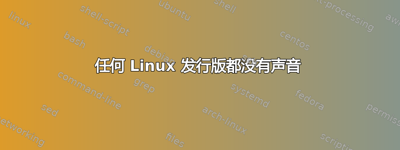 任何 Linux 发行版都没有声音