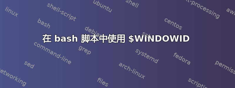 在 bash 脚本中使用 $WINDOWID