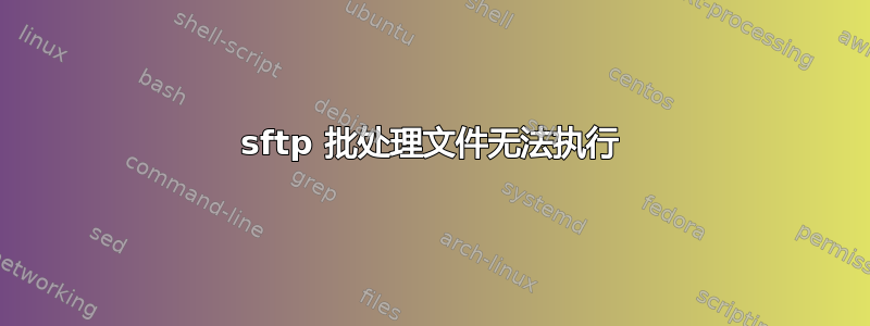 sftp 批处理文件无法执行