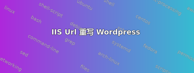 IIS Url 重写 Wordpress