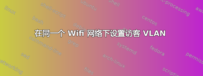 在同一个 Wifi 网络下设置访客 VLAN