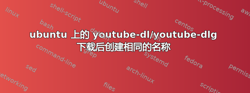 ubuntu 上的 youtube-dl/youtube-dlg 下载后创建相同的名称