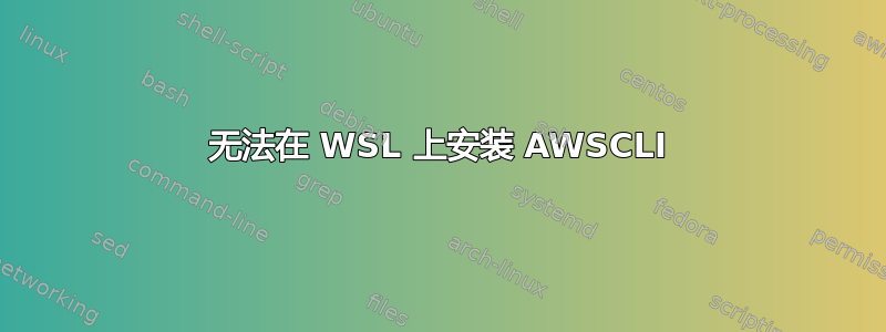 无法在 WSL 上安装 AWSCLI