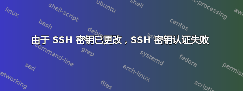 由于 SSH 密钥已更改，SSH 密钥认证失败