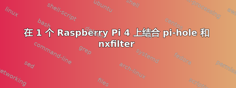 在 1 个 Raspberry Pi 4 上结合 pi-hole 和 nxfilter