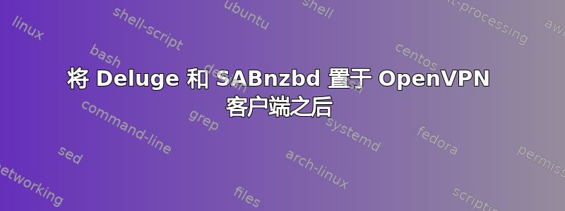 将 Deluge 和 SABnzbd 置于 OpenVPN 客户端之后