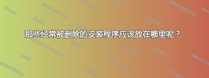 那些经常被删除的安装程序应该放在哪里呢？