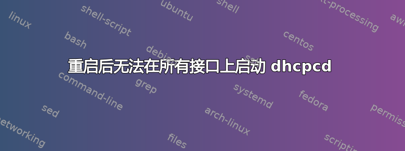 重启后无法在所有接口上启动 dhcpcd