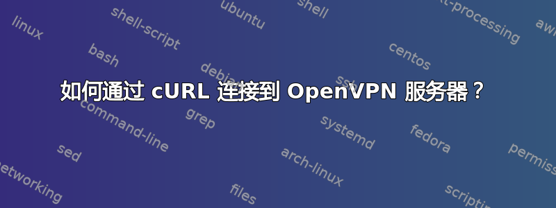 如何通过 cURL 连接到 OpenVPN 服务器？