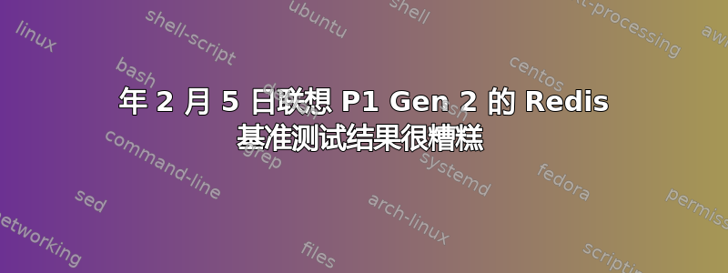 2011 年 2 月 5 日联想 P1 Gen 2 的 Redis 基准测试结果很糟糕