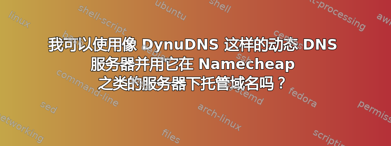 我可以使用像 DynuDNS 这样的动态 DNS 服务器并用它在 Namecheap 之类的服务器下托管域名吗？