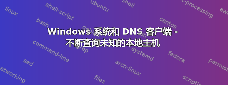 Windows 系统和 DNS 客户端 - 不断查询未知的本地主机