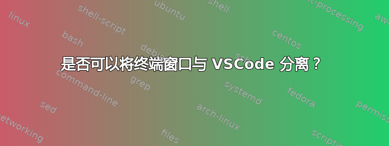 是否可以将终端窗口与 VSCode 分离？