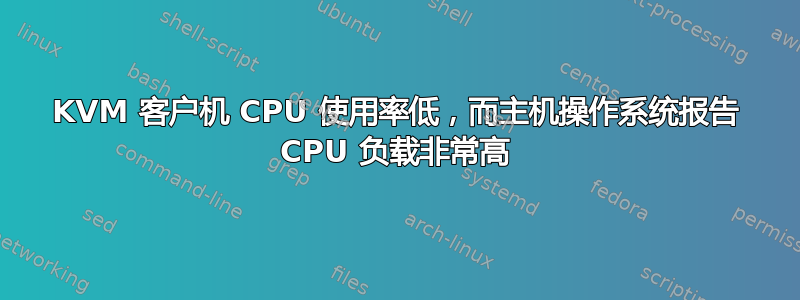 KVM 客户机 CPU 使用率低，而主机操作系统报告 CPU 负载非常高