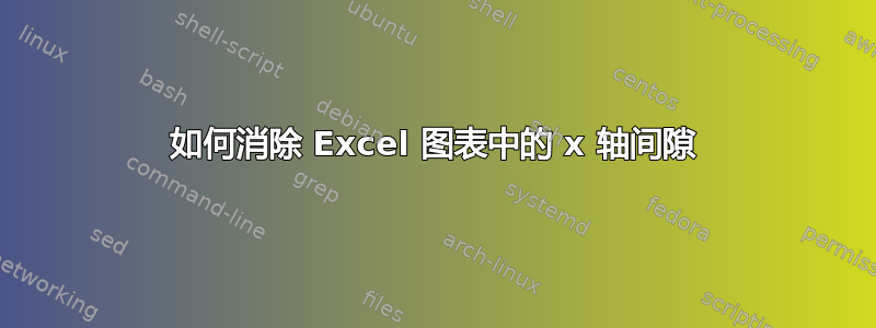 如何消除 Excel 图表中的 x 轴间隙