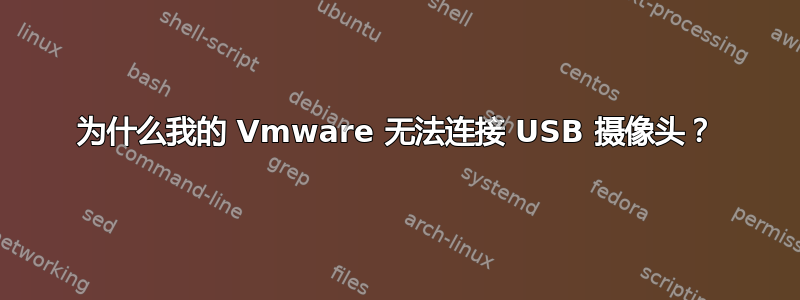 为什么我的 Vmware 无法连接 USB 摄像头？