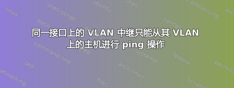 同一接口上的 VLAN 中继只能从其 VLAN 上的主机进行 ping 操作