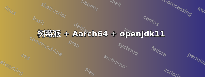 树莓派 + Aarch64 + openjdk11