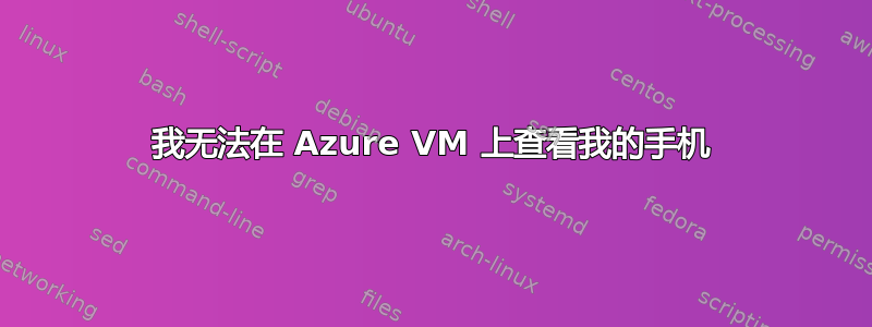 我无法在 Azure VM 上查看我的手机