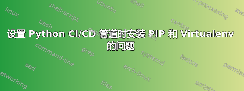 设置 Python CI/CD 管道时安装 PIP 和 Virtualenv 的问题