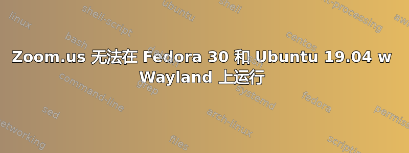 Zoom.us 无法在 Fedora 30 和 Ubuntu 19.04 w Wayland 上运行