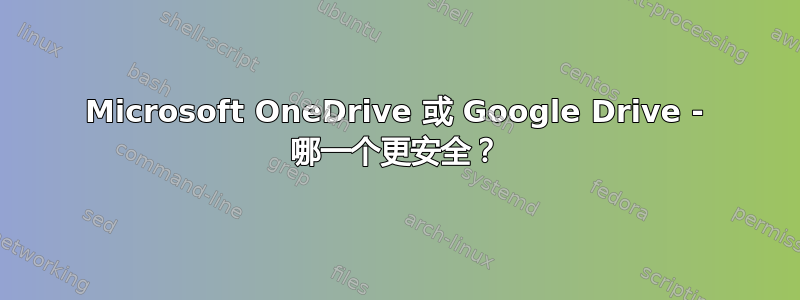 Microsoft OneDrive 或 Google Drive - 哪一个更安全？