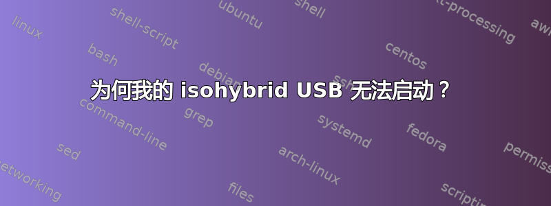 为何我的 isohybrid USB 无法启动？