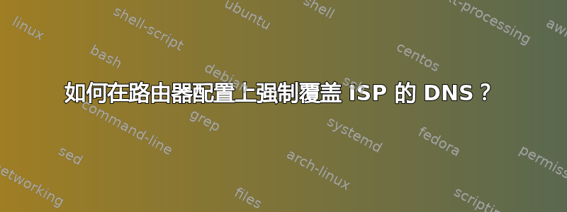 如何在路由器配置上强制覆盖 ISP 的 DNS？