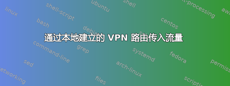 通过本地建立的 VPN 路由传入流量