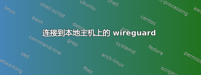 连接到本地主机上的 wireguard