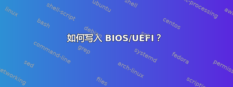 如何写入 BIOS/UEFI？