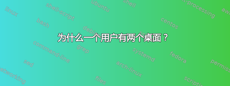 为什么一个用户有两个桌面？