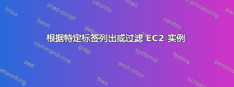 根据特定标签列出或过滤 EC2 实例