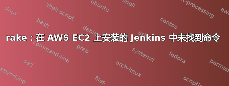 rake：在 AWS EC2 上安装的 Jenkins 中未找到命令