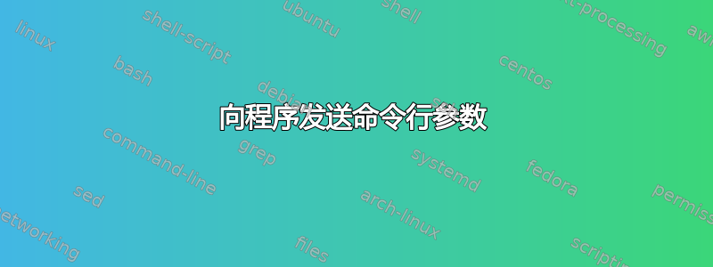 向程序发送命令行参数