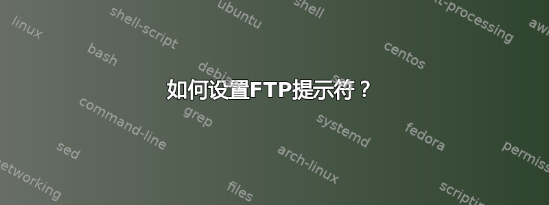 如何设置FTP提示符？