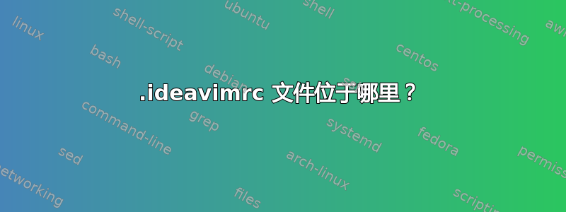 .ideavimrc 文件位于哪里？