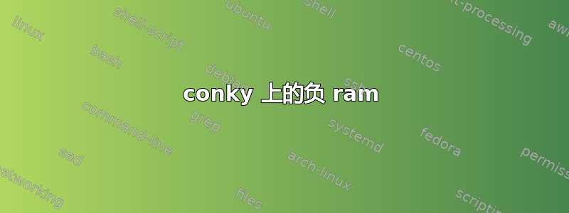 conky 上的负 ram