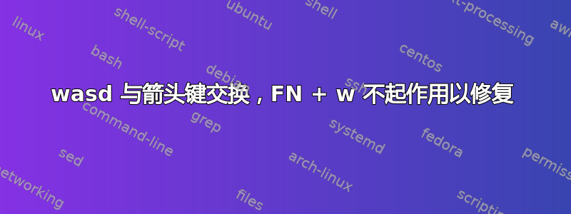 wasd 与箭头键交换，FN + w 不起作用以修复