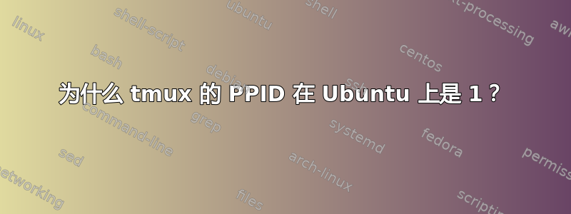 为什么 tmux 的 PPID 在 Ubuntu 上是 1？