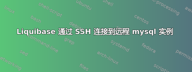 Liquibase 通过 SSH 连接到远程 mysql 实例