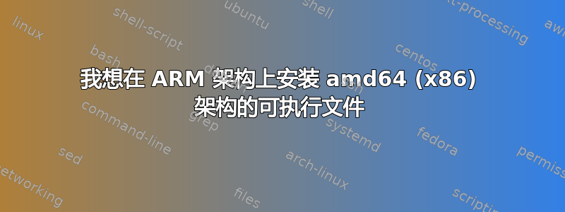 我想在 ARM 架构上安装 amd64 (x86) 架构的可执行文件