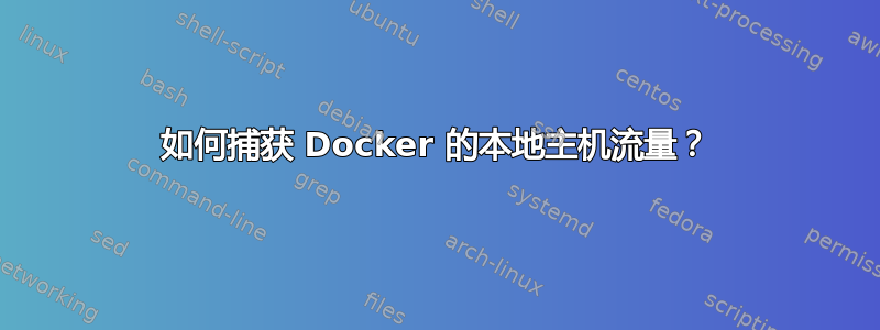 如何捕获 Docker 的本地主机流量？