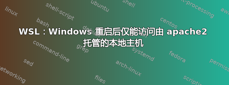 WSL：Windows 重启后仅能访问由 apache2 托管的本地主机