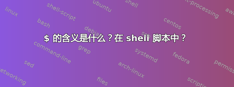 $ 的含义是什么？在 shell 脚本中？