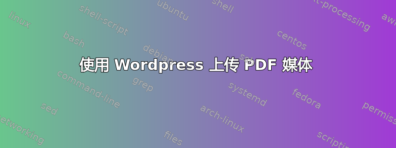 使用 Wordpress 上传 PDF 媒体