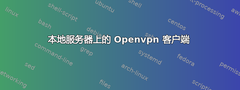 本地服务器上的 Openvpn 客户端