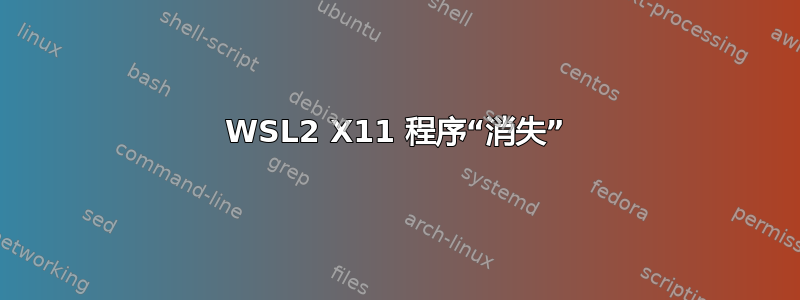 WSL2 X11 程序“消失”