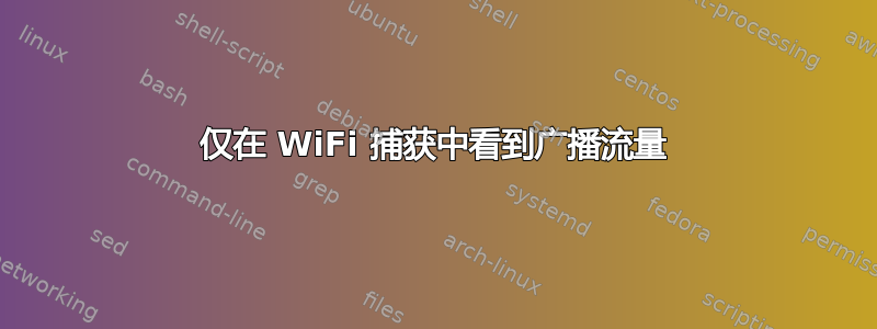 仅在 WiFi 捕获中看到广播流量